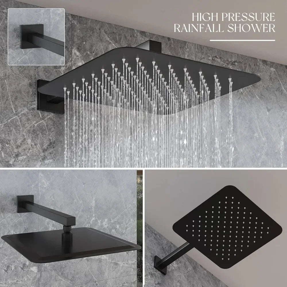 High-Pressure Rainfall Shower Set
