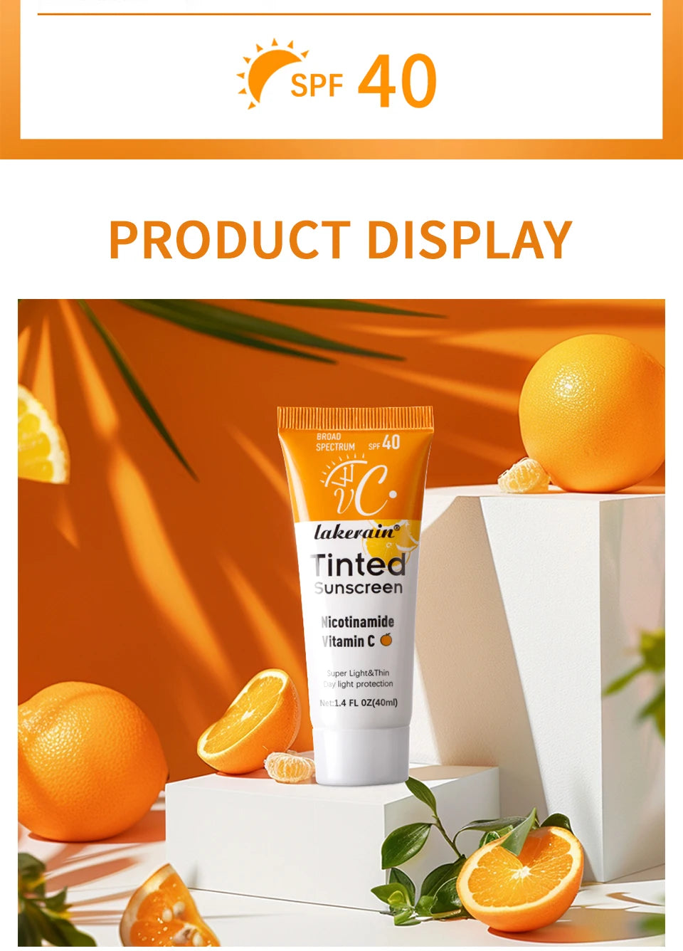 Vitamin C Tinted Sunscreen SPF 40 – Hydrating Mineral UV Protection